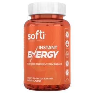 Softi Instant Energy | Cafeína + Taurina + Vitaminas | 60 Gomas